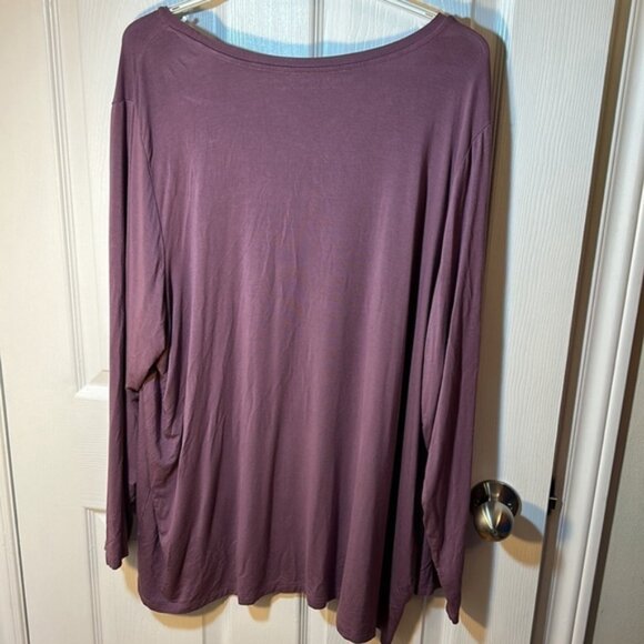 Size 2X Penningtons, plum coloured long sleeve T-shirt - Picture 3 of 3